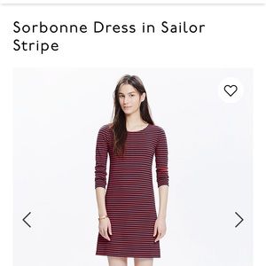 Madewell Sorbonne striped shift dress
